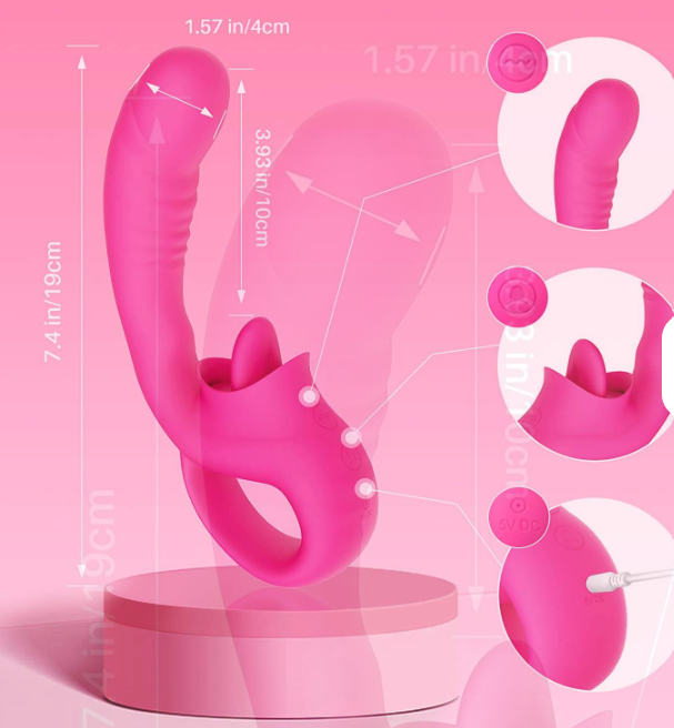 2 in 1 Tongue vibrator