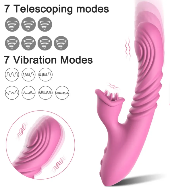 Tongue licking vibrator for women