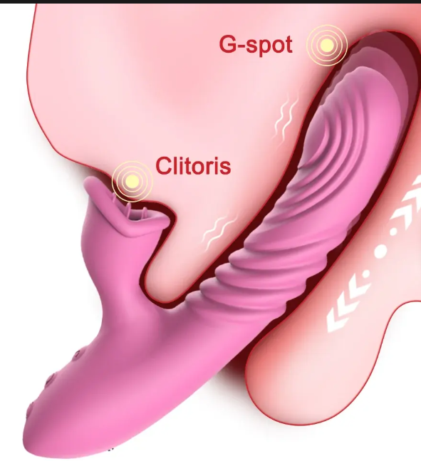 Tongue licking vibrator for women
